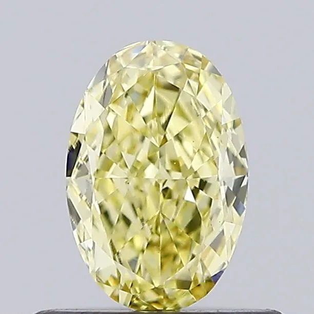 0.45ct Oval Lab Grown Diamond (Colour Fancy Intense Yellow, Clarity VS2, Cut GD, IGI Certified)