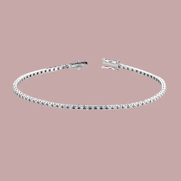 Tennisarmbånd på 2.0 CT F-G,SI i 18K hvidguld