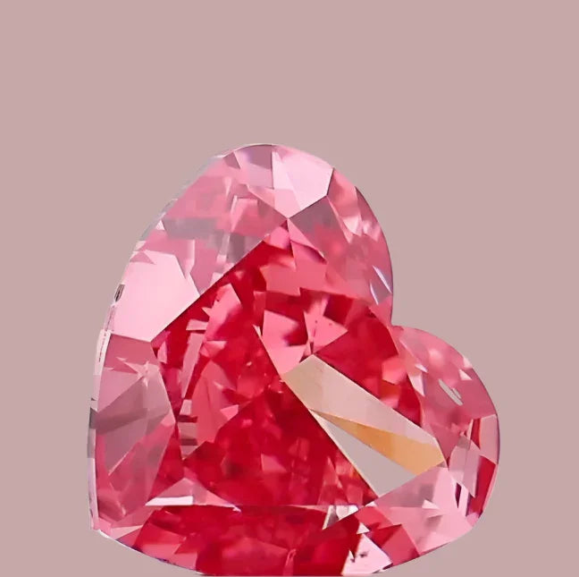 Hjerteformet 2.15 ct Fancy Vivid Pink Lab-Grown Diamant – VVS2 & Excellent Slibning