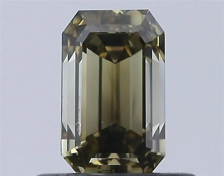 0.68ct Emerald Natural Diamond (Colour Fancy Dark Greenish Brown, Clarity SI1, GIA Certified)
