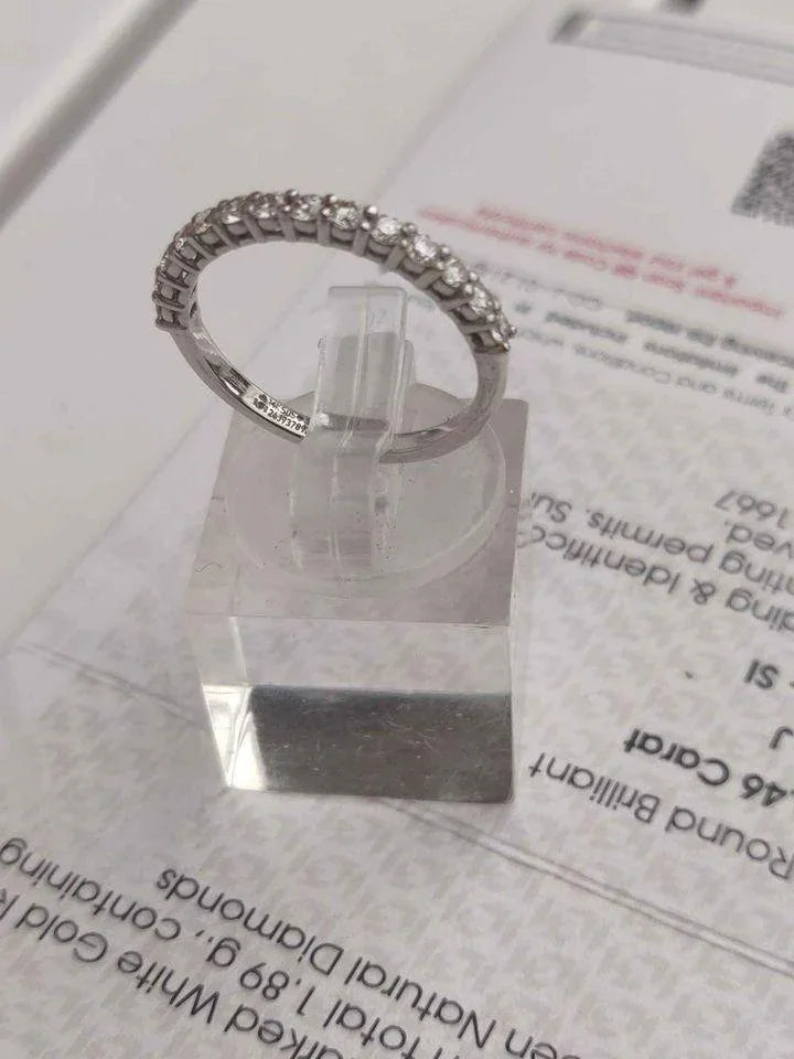 Alliancering i 14 KT Hvidguld med 0.46 CT Brillanter | MANICH