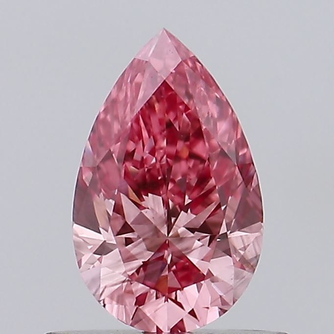 0.50ct Pear Lab Grown Diamond (Colour Fancy Vivid Pink, Clarity SI1, IGI Certified)