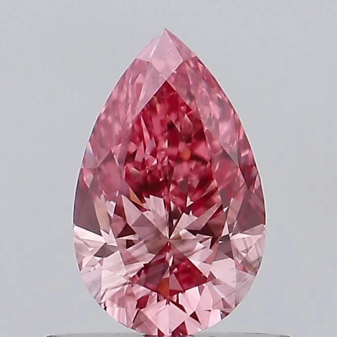 0.50ct Pear Lab Grown Diamond (Colour Fancy Vivid Pink, Clarity SI1, IGI Certified)