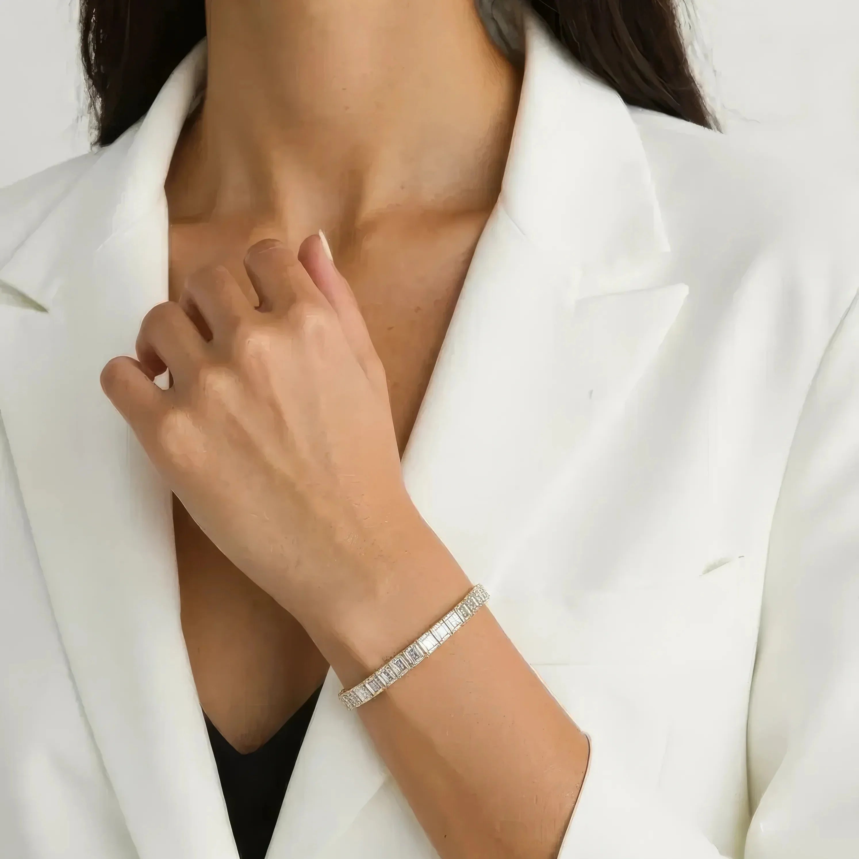 tennisarmbånd radiant diamanter på model armbånd model br-01