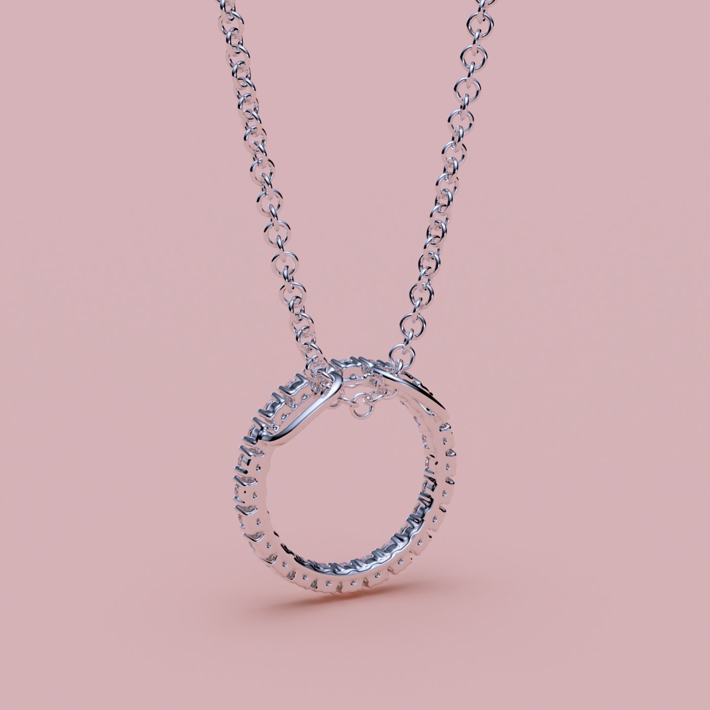 Cirkel Diamantvedhæng | 0,48 CT | 24 Brillanter | Manich