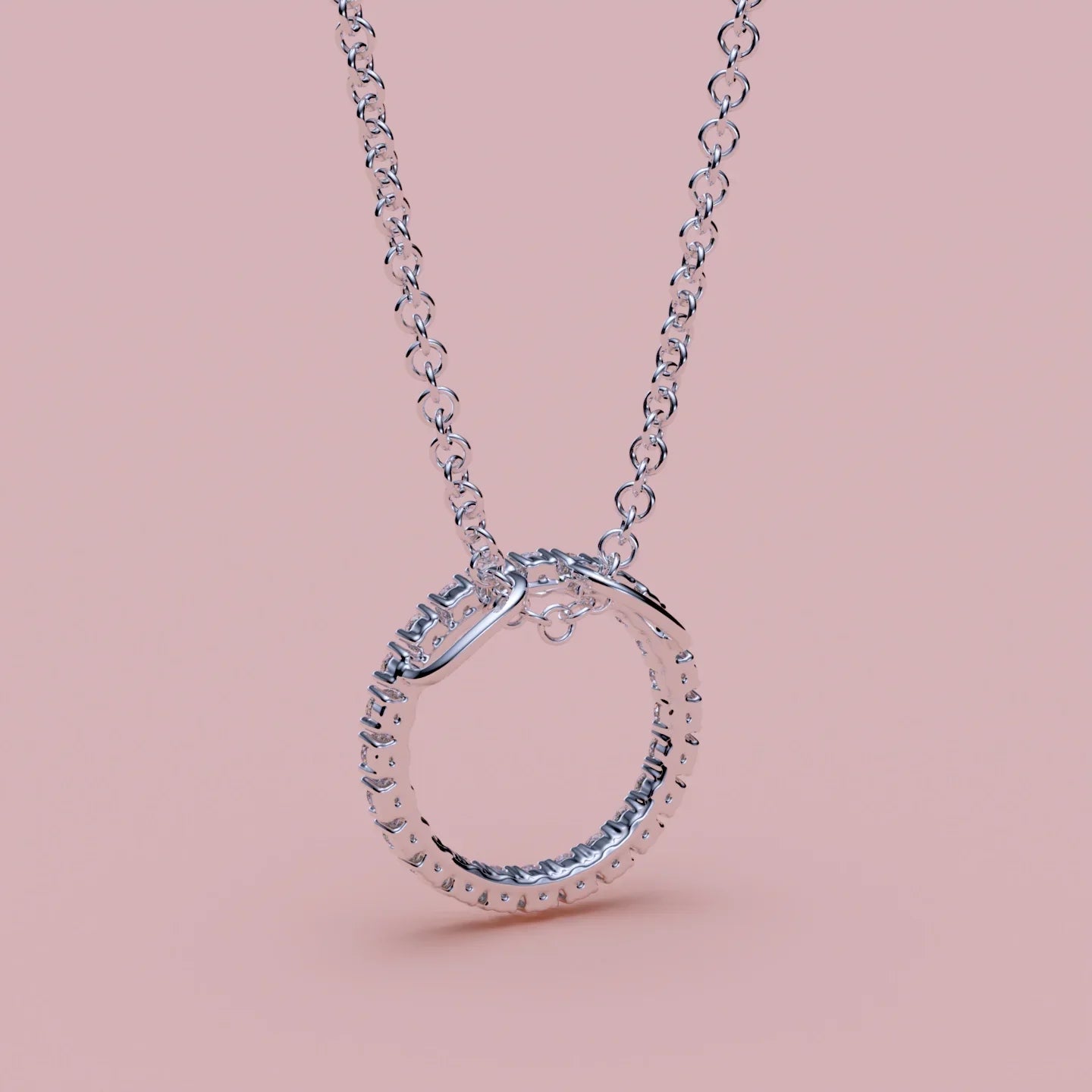 Cirkel Diamantvedhæng | 0,48 CT | 24 Brillanter | Manich