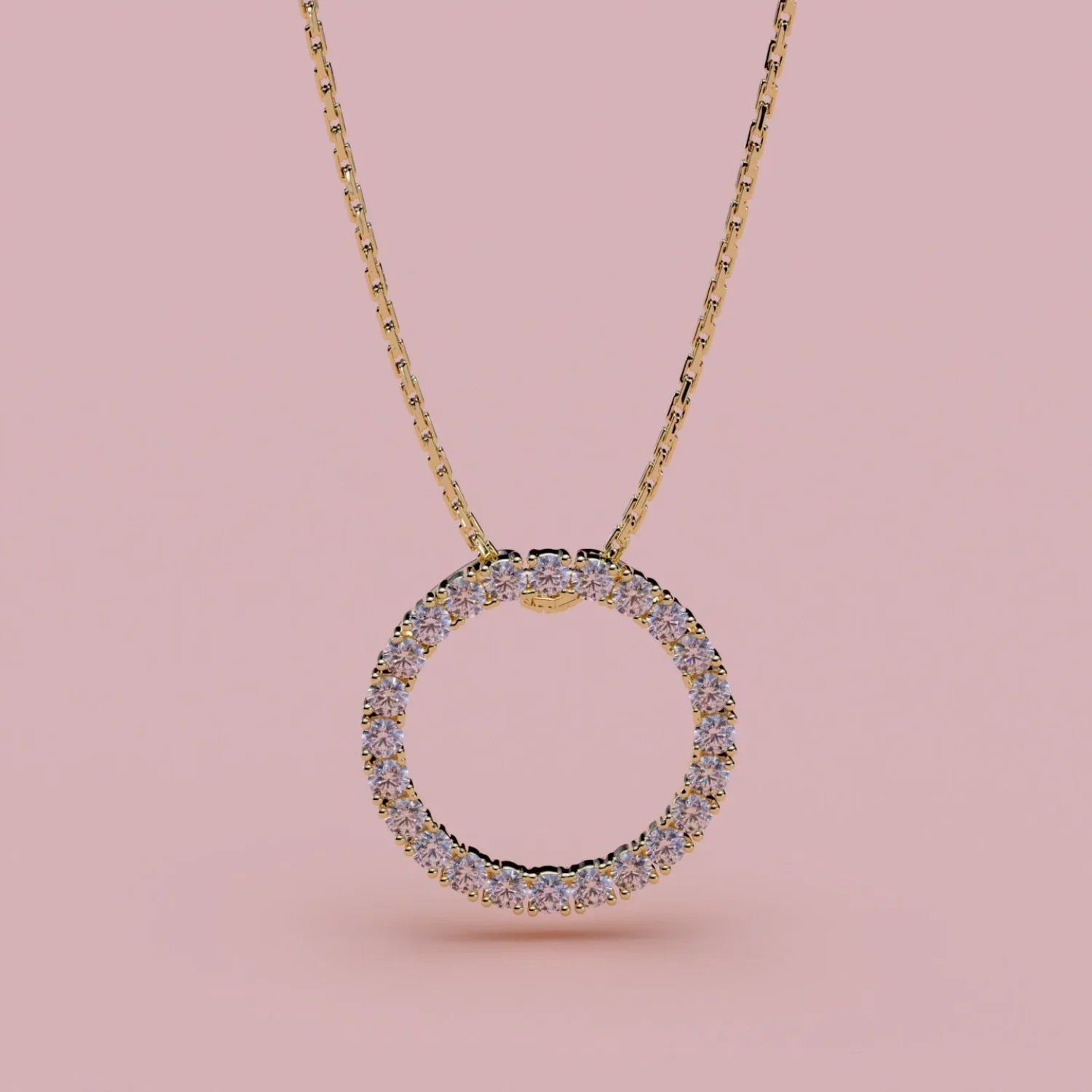 Cirkel Diamantvedhæng | 0,48 CT | 24 Brillanter | Manich