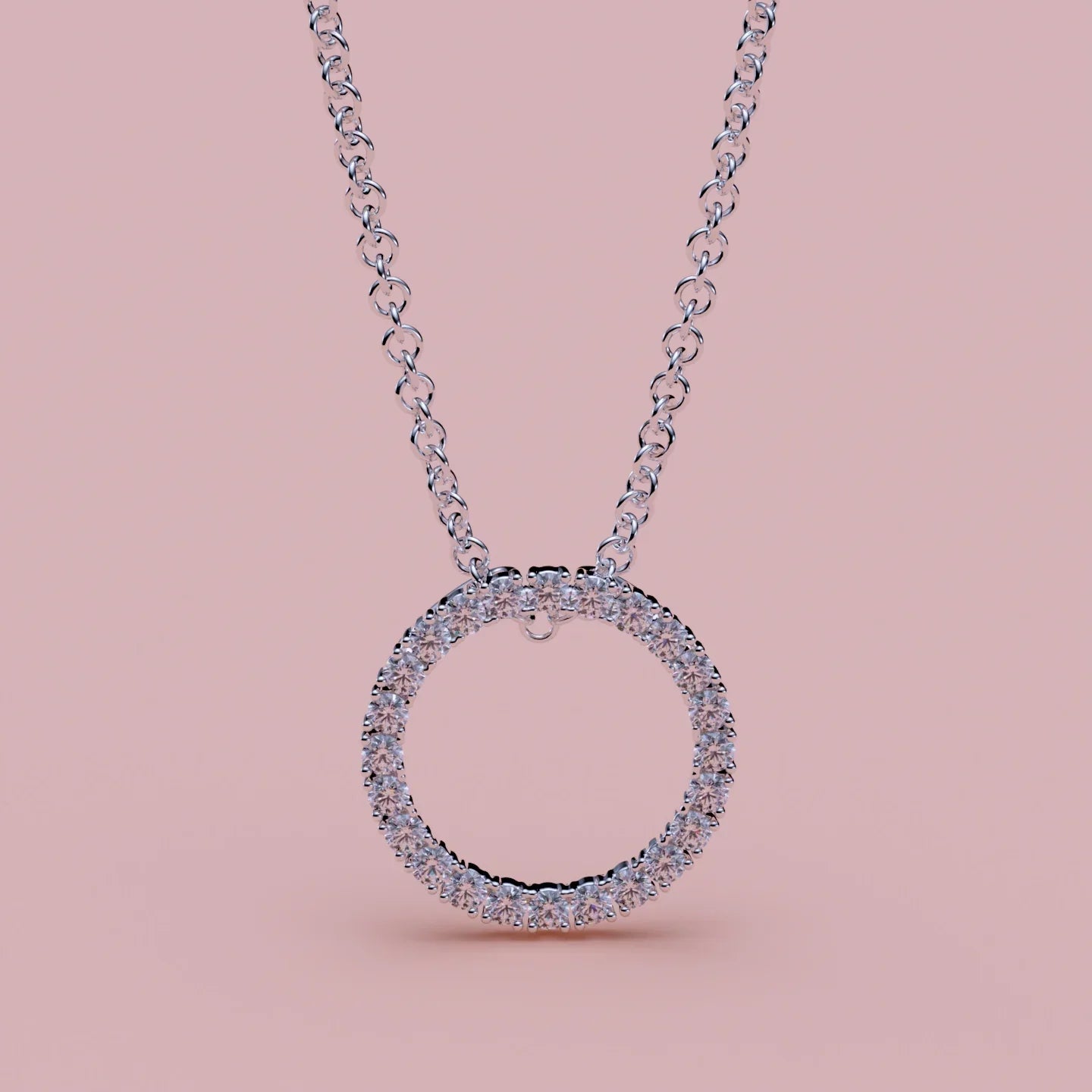 Cirkel Diamantvedhæng | 0,48 CT | 24 Brillanter | Manich