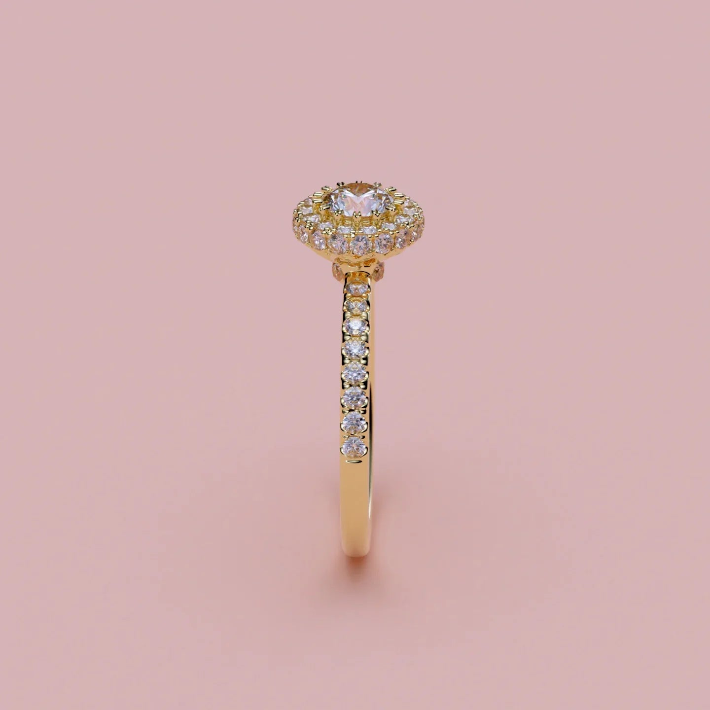 Eksklusiv Rosetring i 14 Karat Hvidguld med 0,82 ct. Brillanter