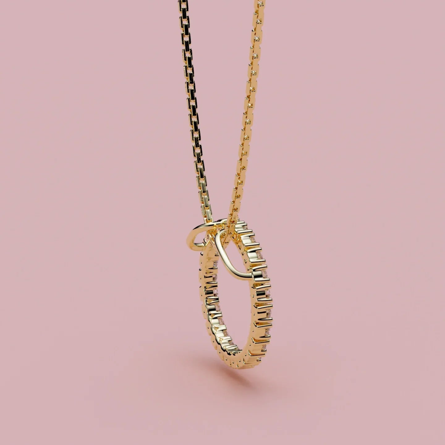 Cirkel Diamantvedhæng | 0,48 CT | 24 Brillanter | Manich