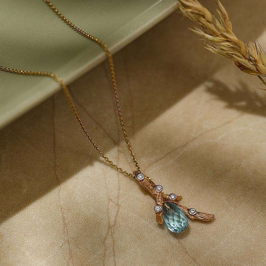 Topas vedhæng MED 0.038 CT. brillanter