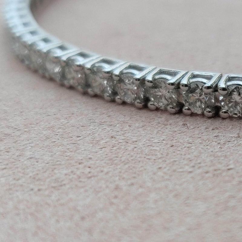 Tennisarmbånd på 4.0 ct. i 18 karat hvidguld