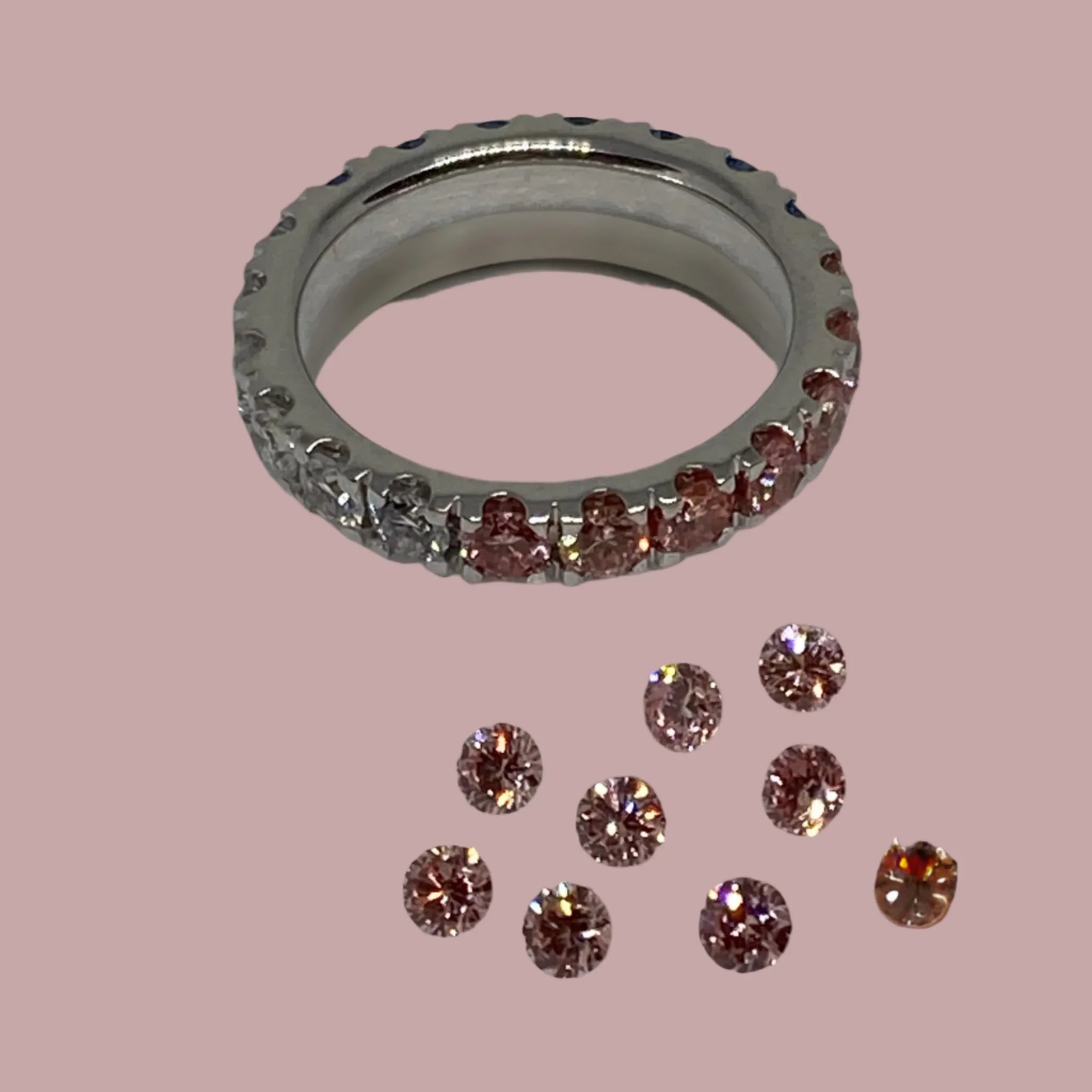 🌸 Ægte Lyserød Diamant (Pink Diamond) - Lab-Grown 0.10 CT | VVS Kvalitet