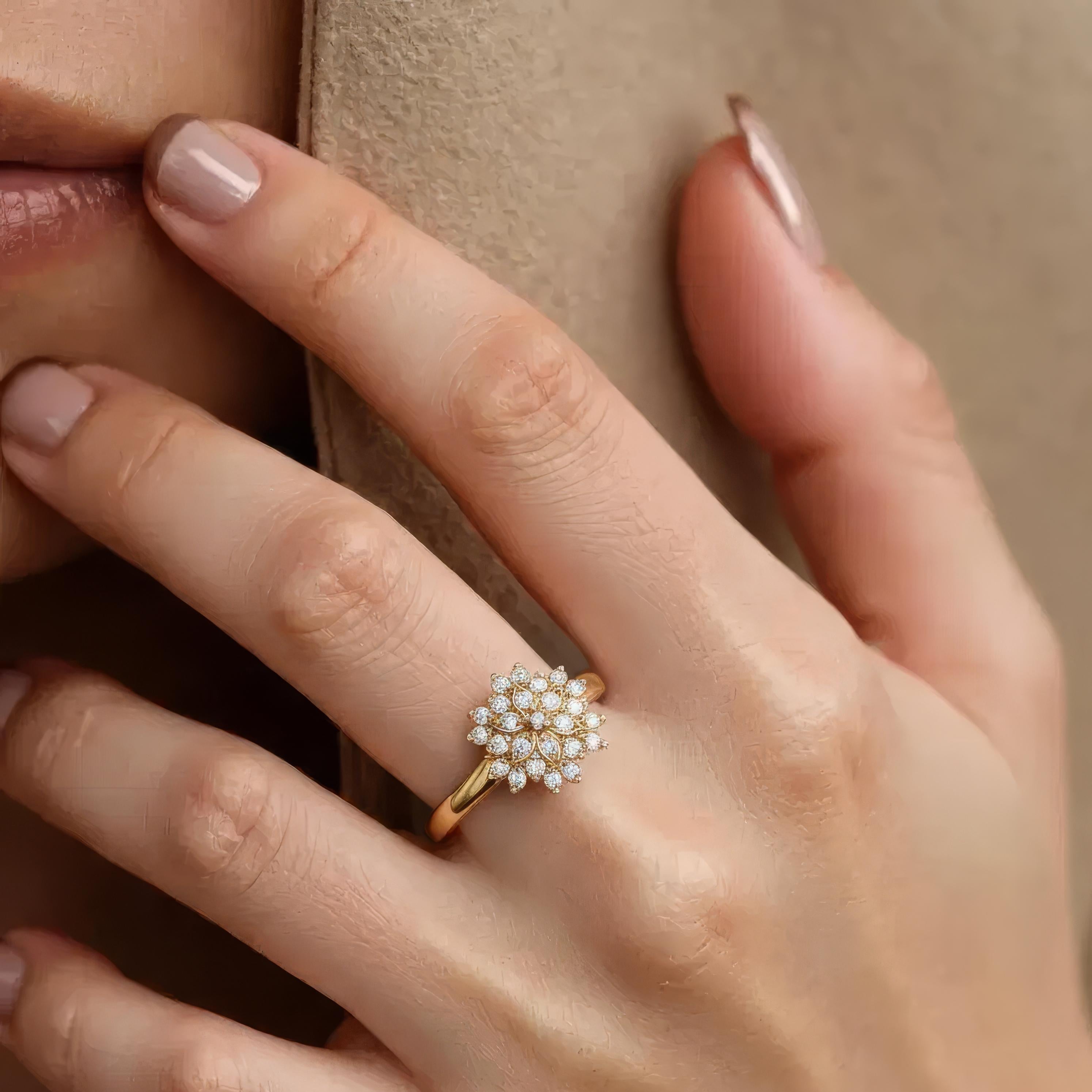 Diamantring i 14 karat gulguld 0.11 ct. diamanter