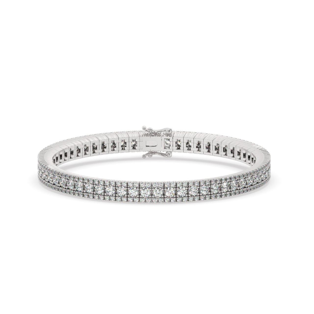 TENNISARMBÅND I 18 KT Hvidguld MED 5,50 CT. HVIDE BRILLANTER