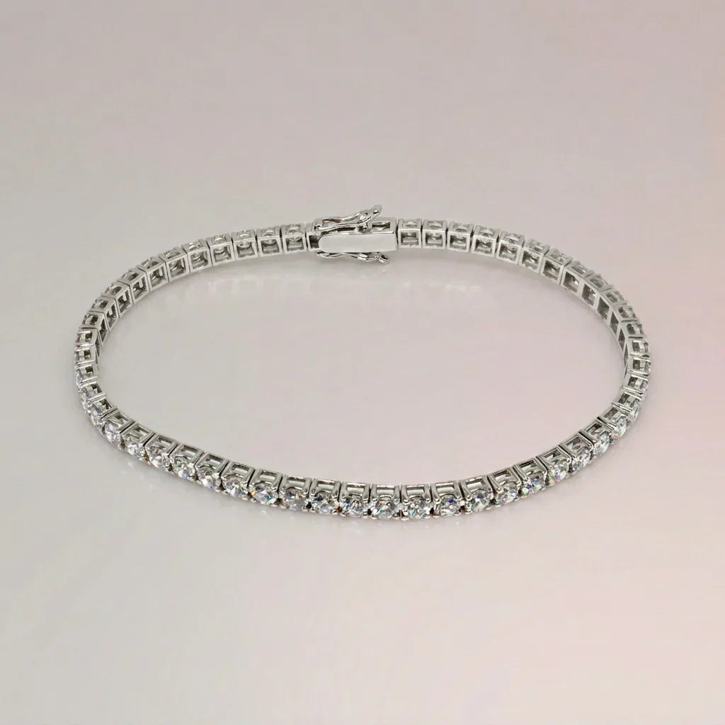 Tennisarmbånd i 14kt hvidguld 4.5 ct diamanter