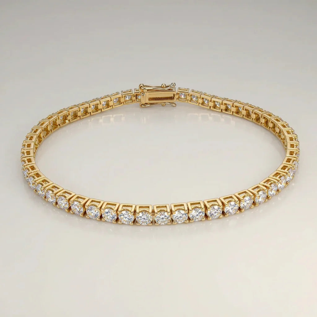 Eksklusive Tennisarmbånd i 14 Karat Hvidguld eller gulguld med Lab-grown Diamanter fra 1.0 til 18 Carat