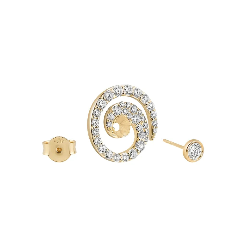 Spiral Pavé Vedhæng – detalje, lab grown diamanter