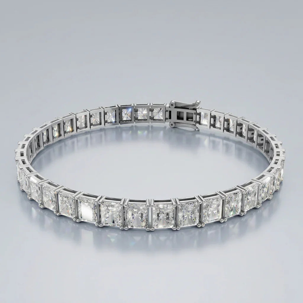 tennisarmbånd radiant lab grown diamanter i hvidguld model br-01