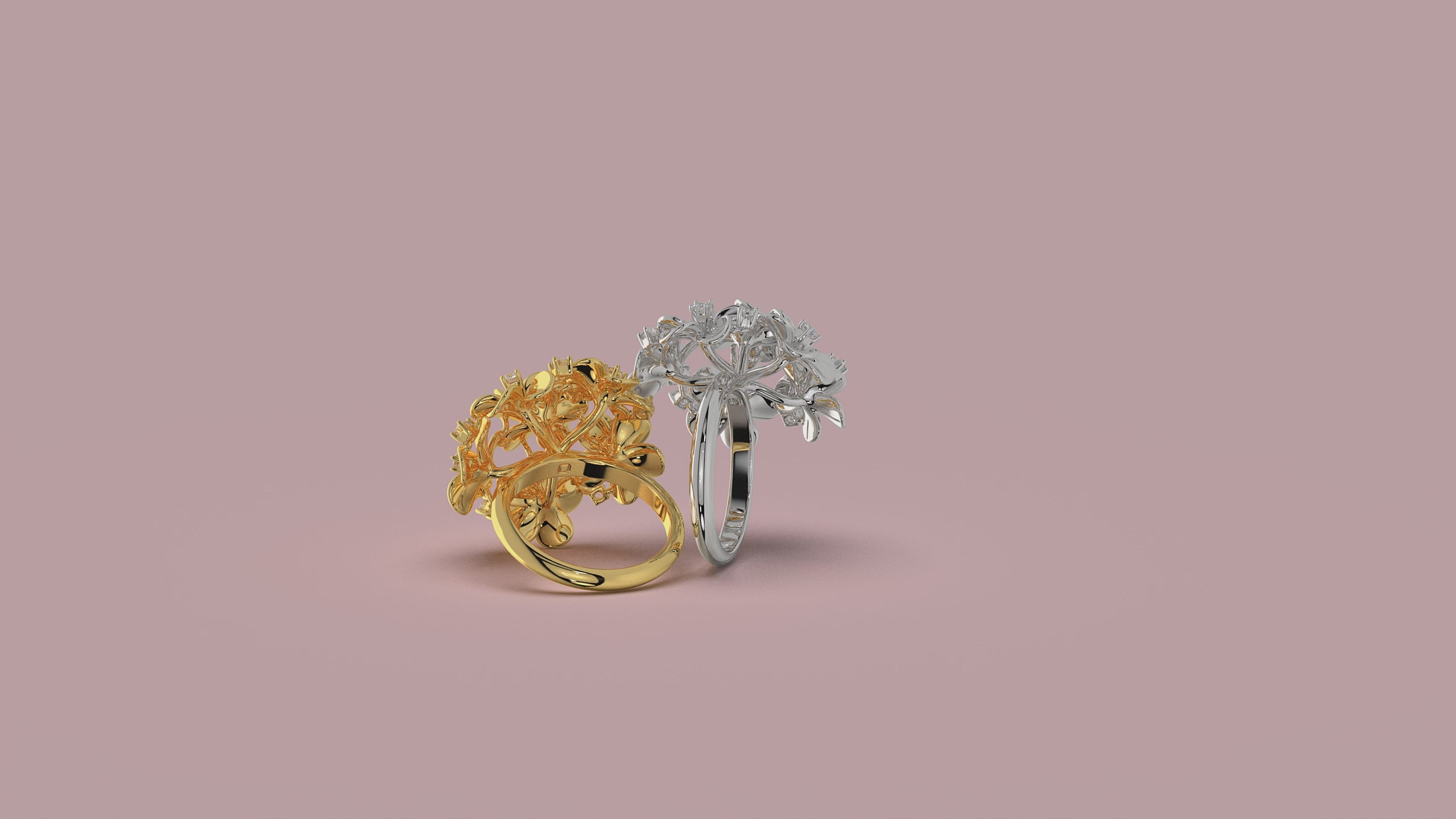 Eksklusiv blomsterring designet af Juveler Erik Manich
En yderst elegant og blomstrende kreation i 14 karat guld, prydet med 11 brillantslebne diamanter (total 0,27 ct, G-H/VVS-VS, IGI-certificeret). Vælg mellem strålende gulguld eller sofistikeret hvidguld. Ringens vægt er 7,28 gram.
Design og håndværk af højeste kvalitet - en tidløs investering fra Erik Manich Design.