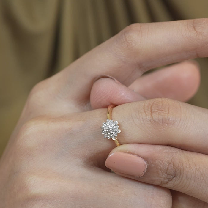Diamantring i 14 Karat Gulguld med 0.08 CT Diamanter | MANICH