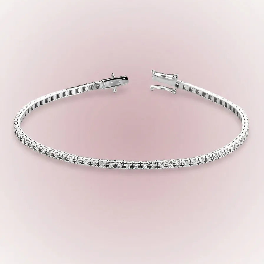 Tennisarmbånd i 18 kt hvidguld med 2.00 ct naturlige brillantslebne diamanter i kvaliteten F-G VS-SI fra MANICH.