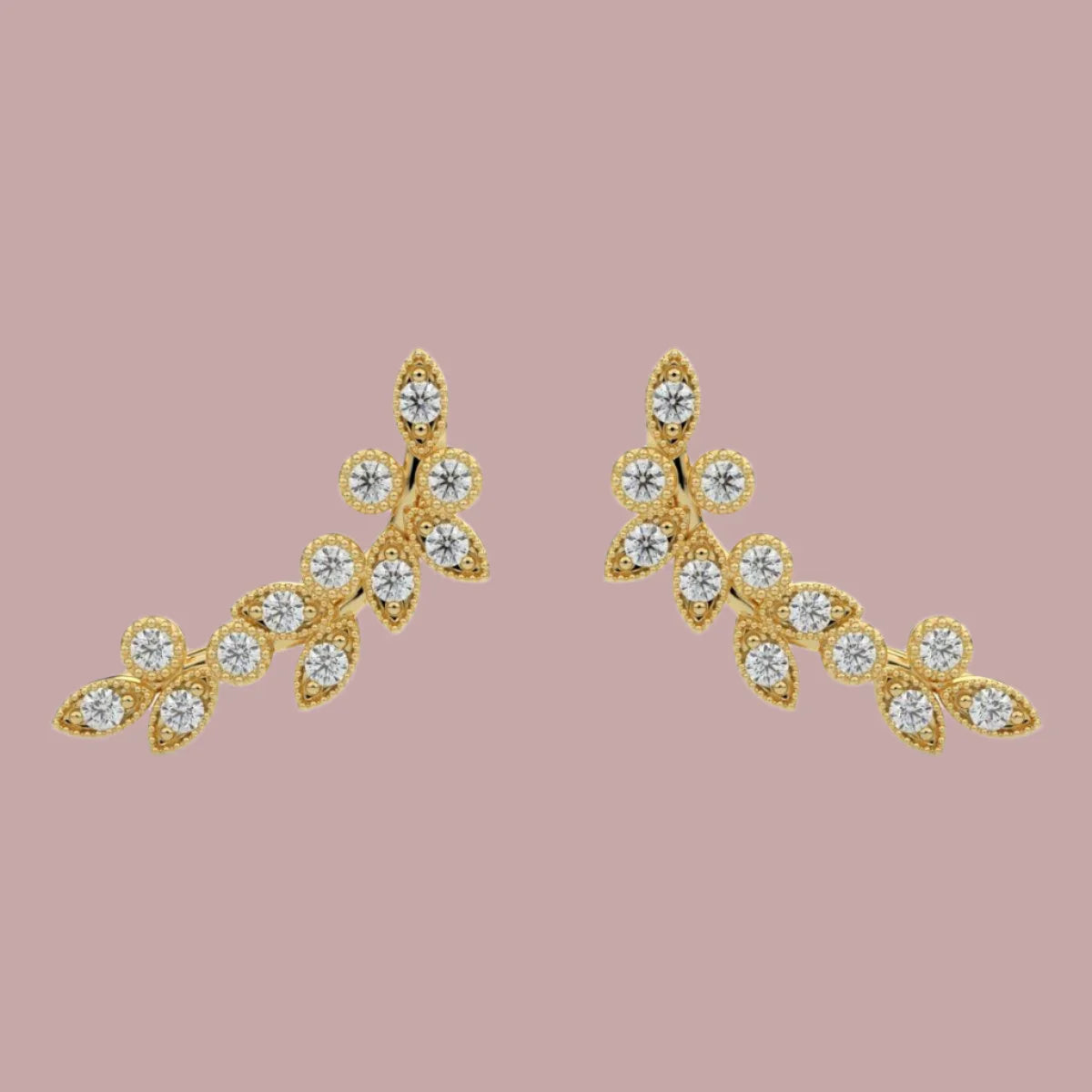 14 KT Guld Ear Crawler med 0.30 CT Brillanter - I-J, SI | MANICH