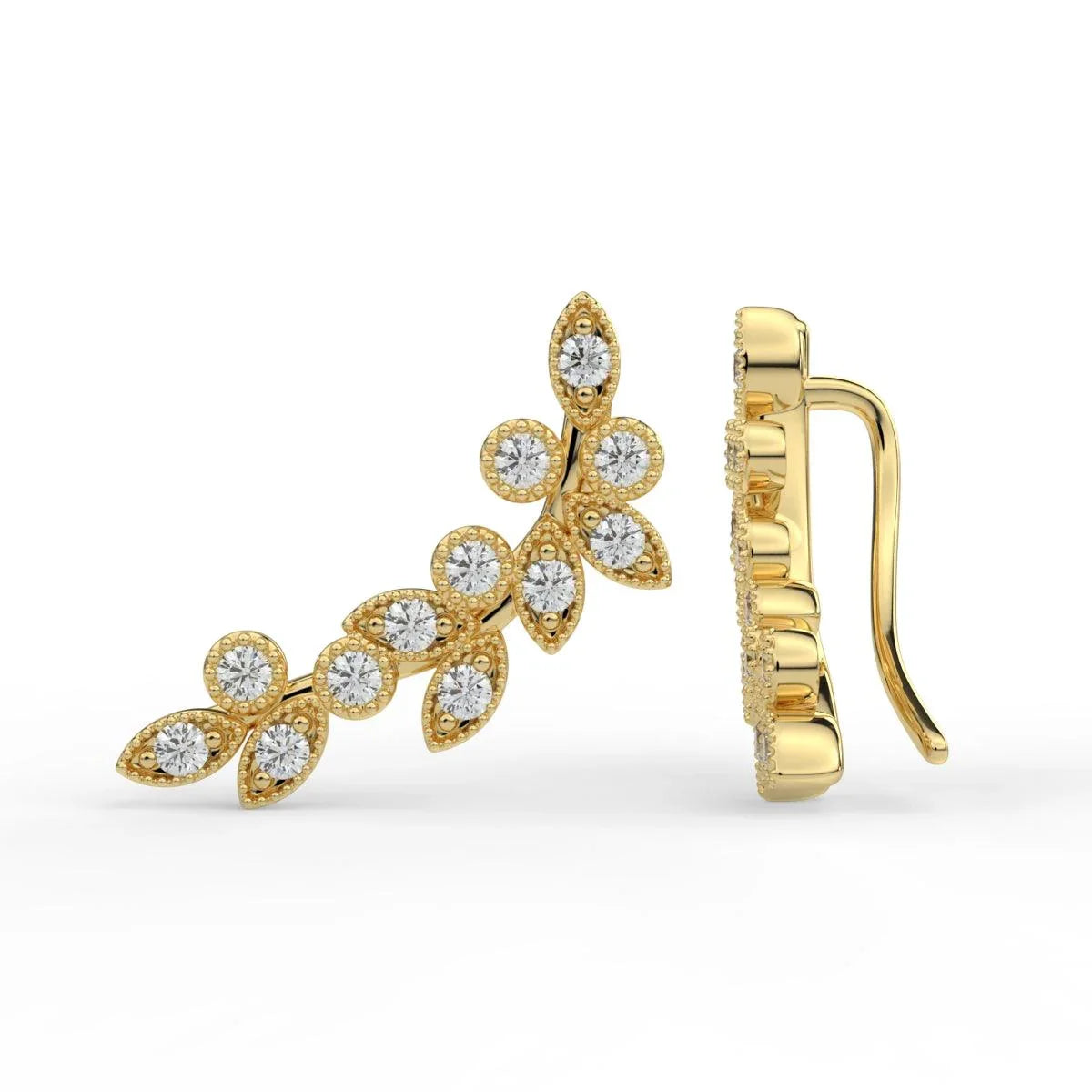 14 KT Guld Ear Crawler med 0.30 CT Brillanter - I-J, SI | MANICH
