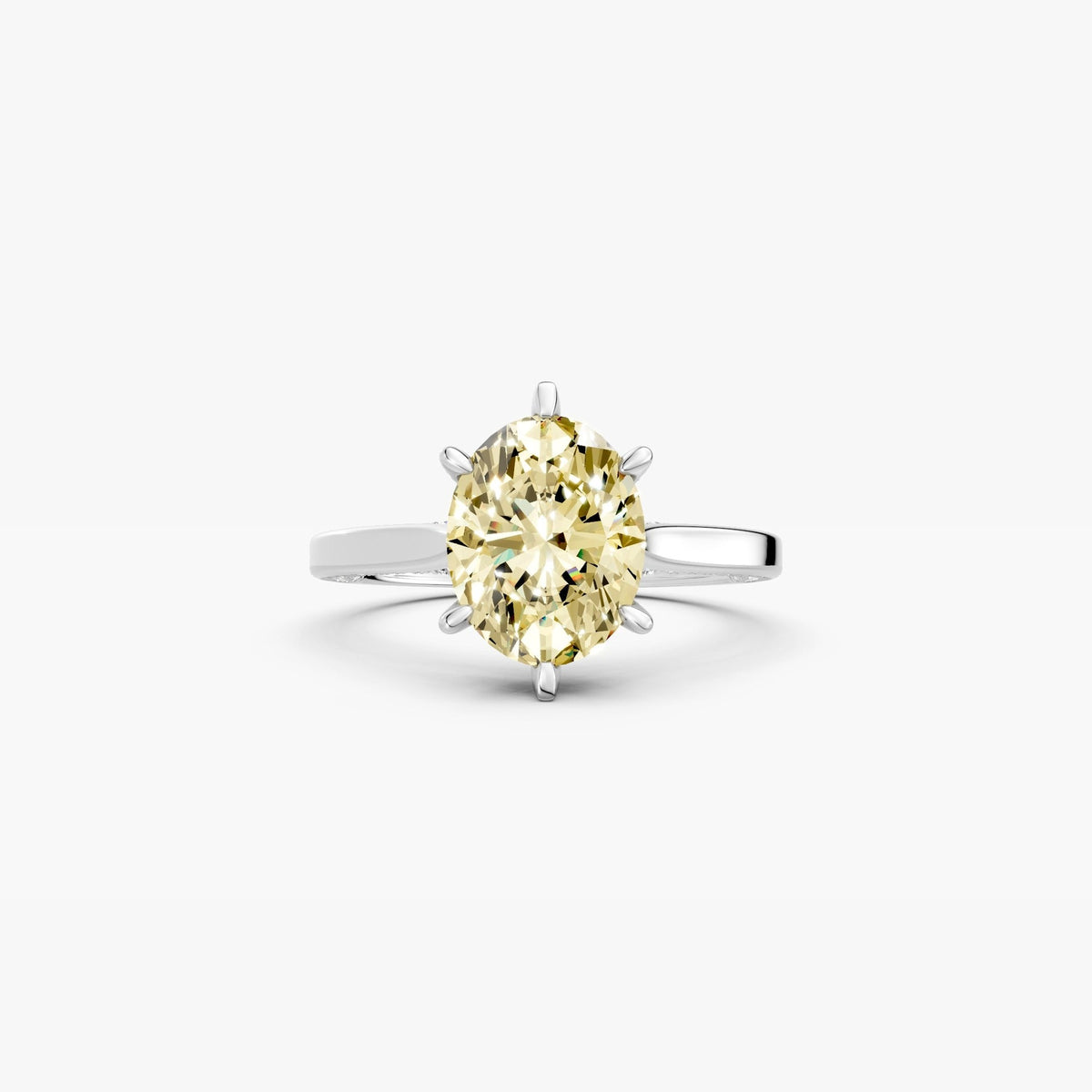 ZFL02 diamantring i hvidguld set ovenfra