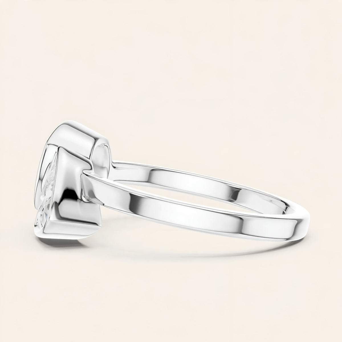 SBWR(27) Toi et Moi diamantring med cushion og trillion i 14 kt. hvidguld – profil