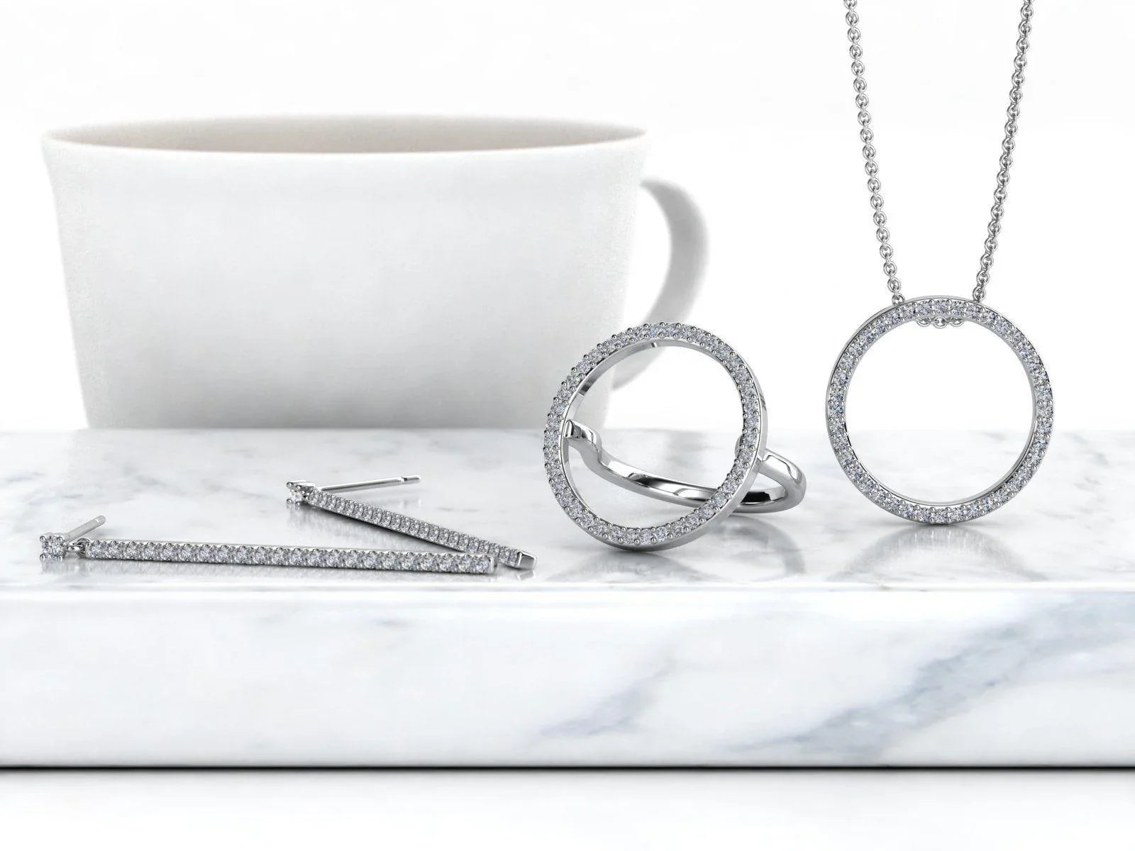 Diamant Ørehængere i 14 Karat Guld med 0.50 CT Brillanter | MANICH