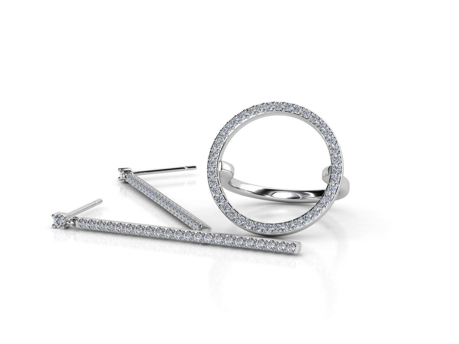 Diamant Ørehængere i 14 Karat Guld med 0.50 CT Brillanter | MANICH