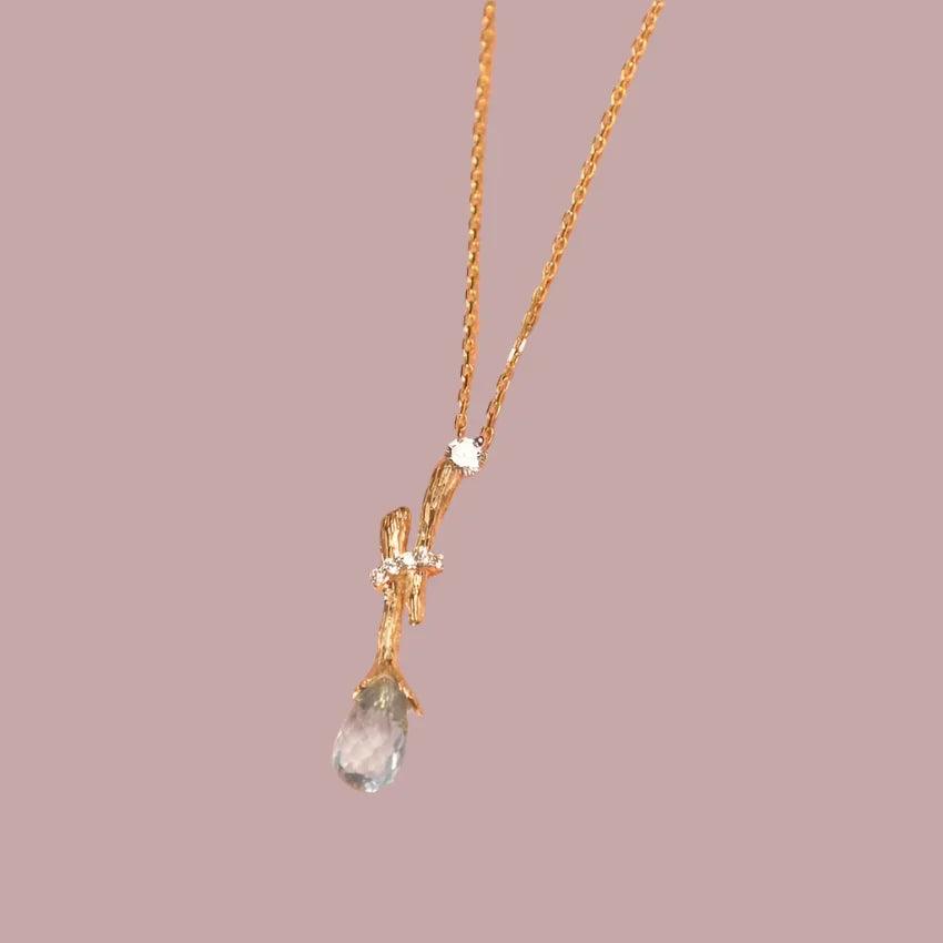 Topas vedhæng med 0.11 ct. brillanter
