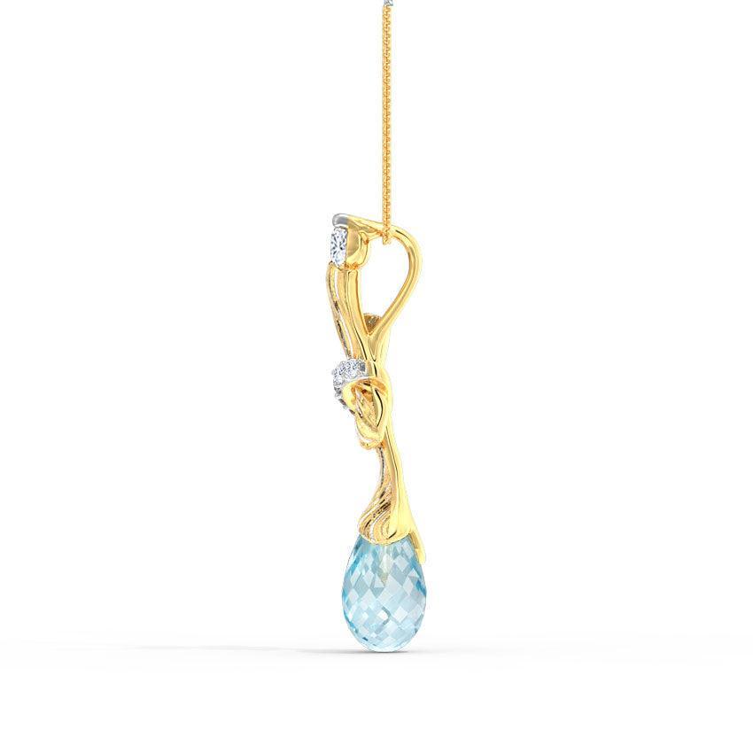Topas vedhæng med 0.11 ct. brillanter