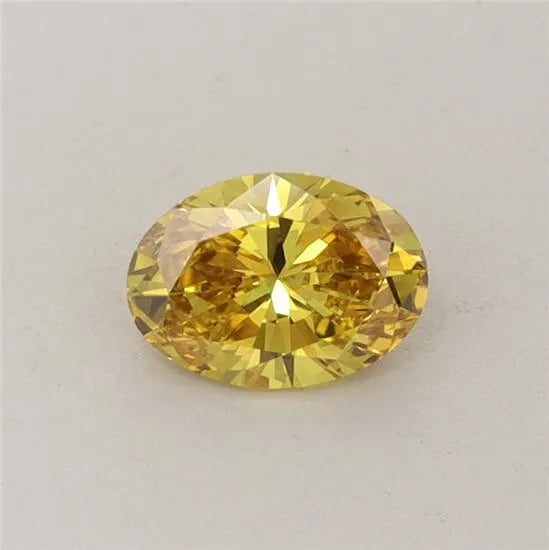 0.44ct Oval Lab Grown Diamond (Colour Fancy Vivid Yellow, Clarity VS1, IGI Certified)