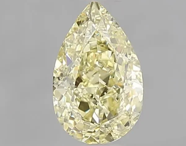 0.54ct Pear Natural Diamond (Colour Fancy Yellow, Clarity IF, GIA Certified)