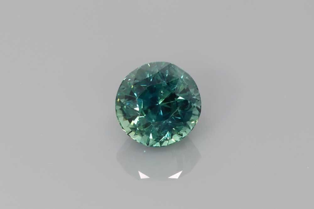 1.67ct Round Natural Sapphire (Colour Teal, Clarity Eye Clean, Cut Faceted)