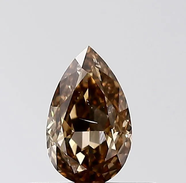 0.31ct Pear Natural Diamond (Colour Brown, Clarity SI1, Cut GD, IGI Certified)