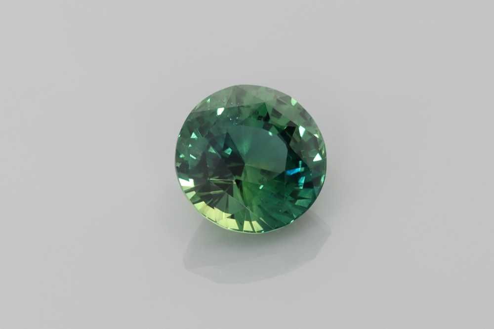 2.03ct Round Natural Sapphire (Colour Teal, Clarity Slightly Included, Cut Faceted)