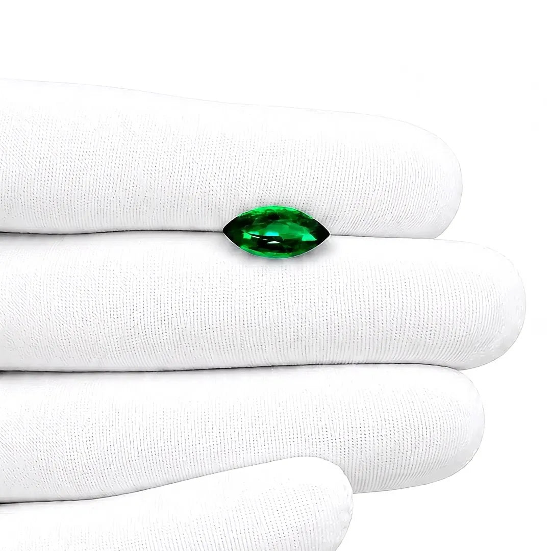 3.53ct Marquise Natural Emerald (Colour Green, Clarity Slightly Included, Cut Faceted)