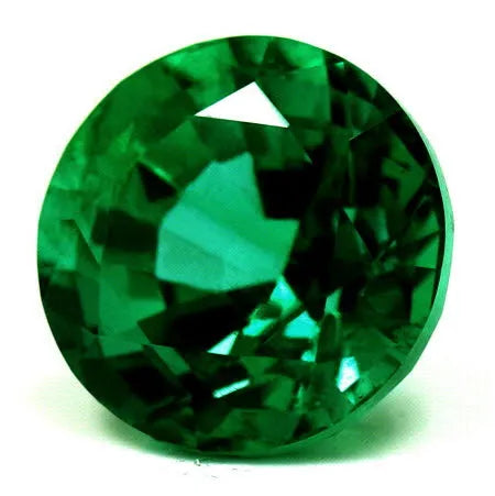 4.61ct Round Natural Emerald (Colour Green, Clarity Slightly Included, Cut Faceted)