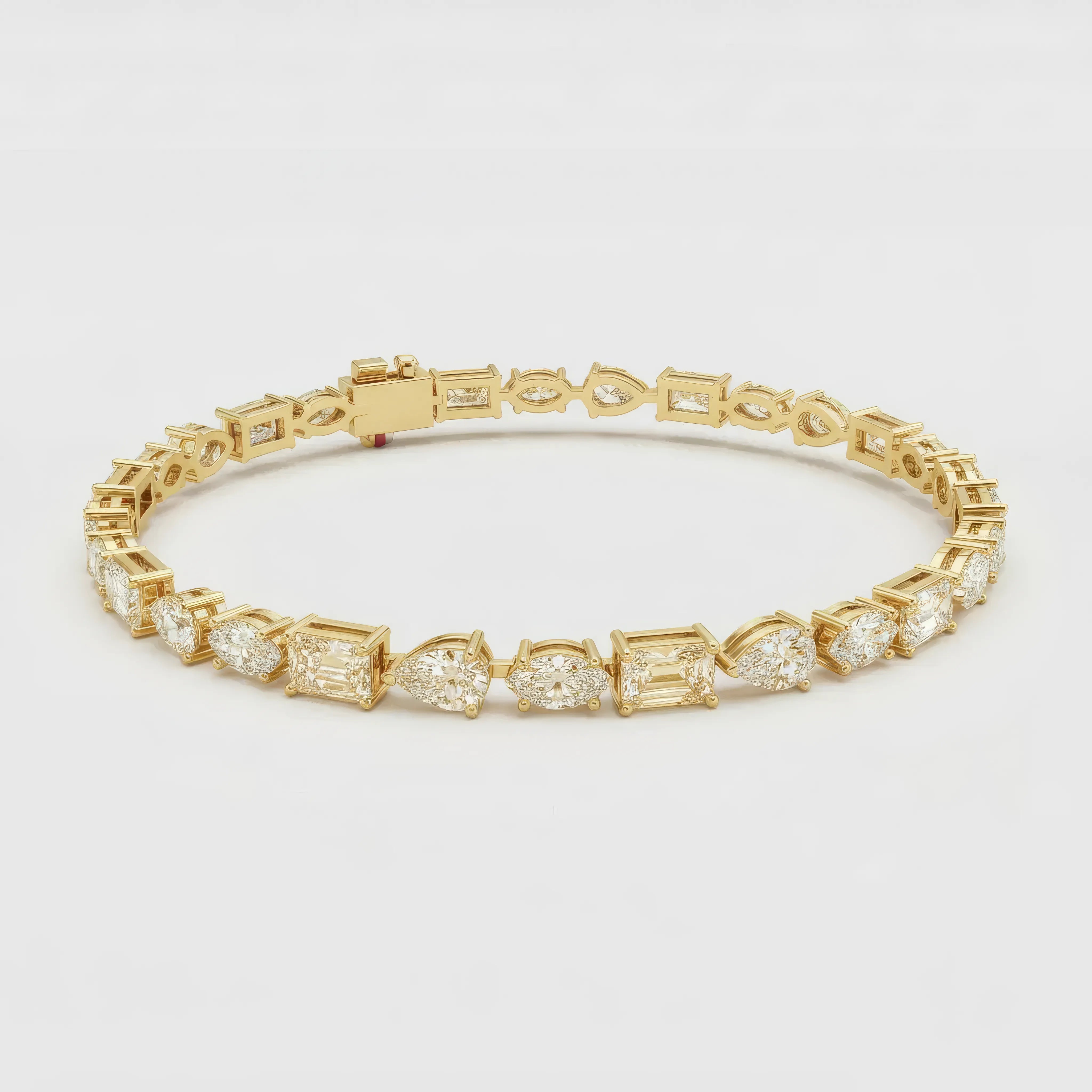 Tennisarmbånd BR-06 med Lab Grown Diamanter – Pear, Marquise & Emerald – 7.25 ct