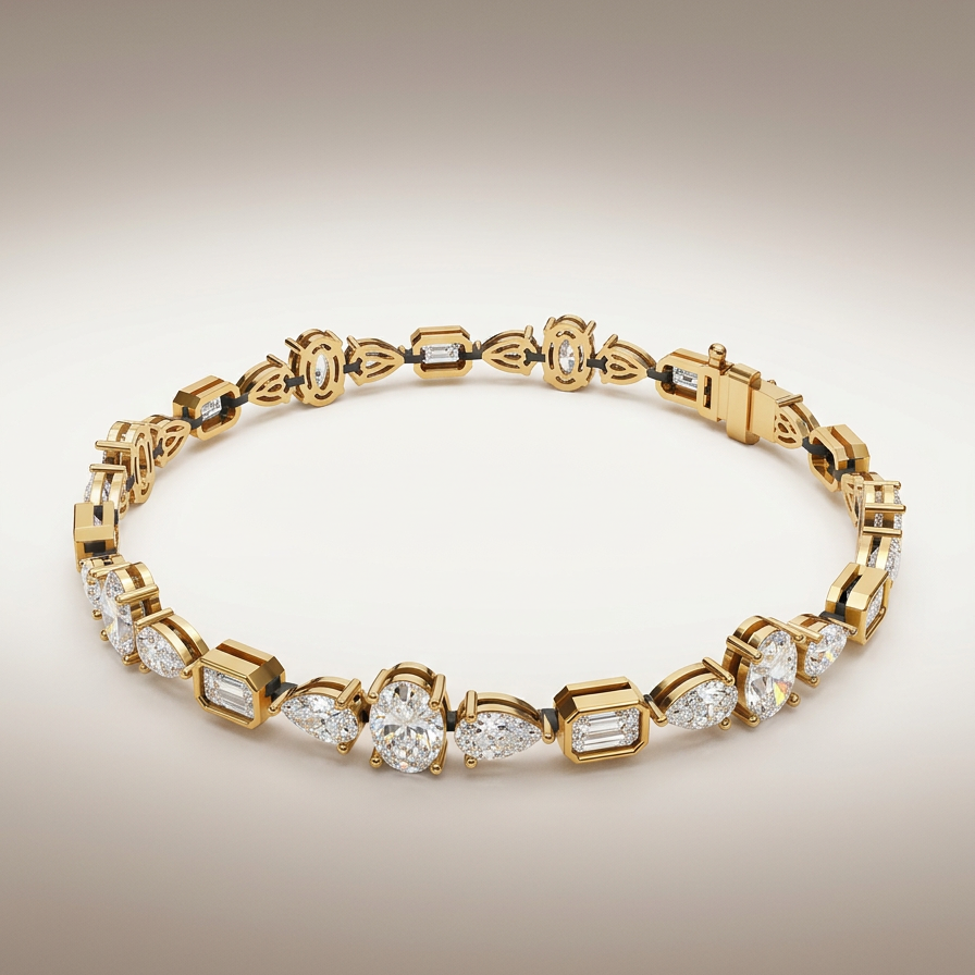 Tennisarmbånd BR-17 Oval, Emerald & Pear – Lab Grown 9,25 ct