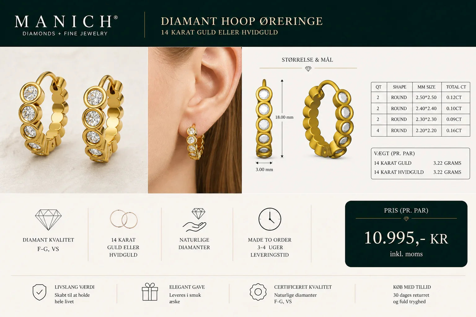 diamant-hoop-oreringe-050ct-14k-guld-guld-infografic Manich jewelry