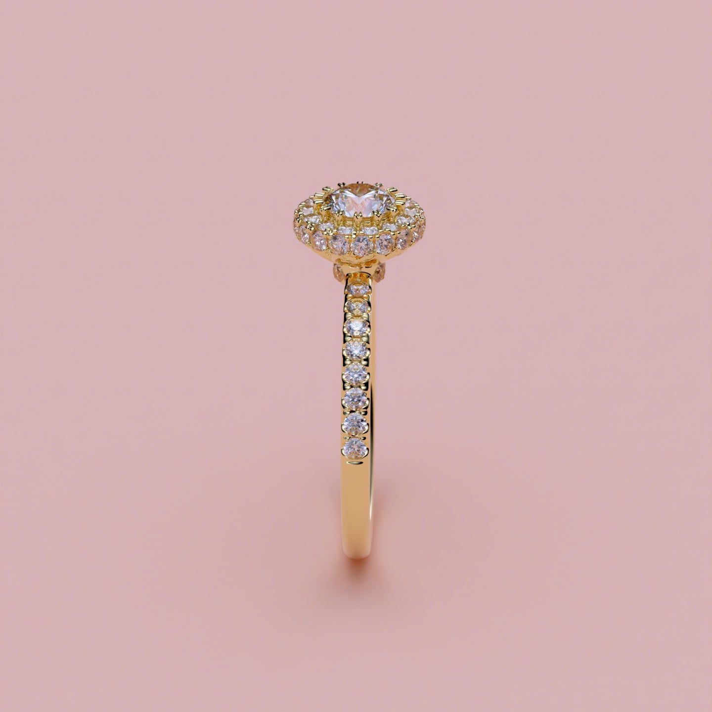 Eksklusiv Rosetring i 14 Karat Hvidguld med 0,82 ct. Brillanter
