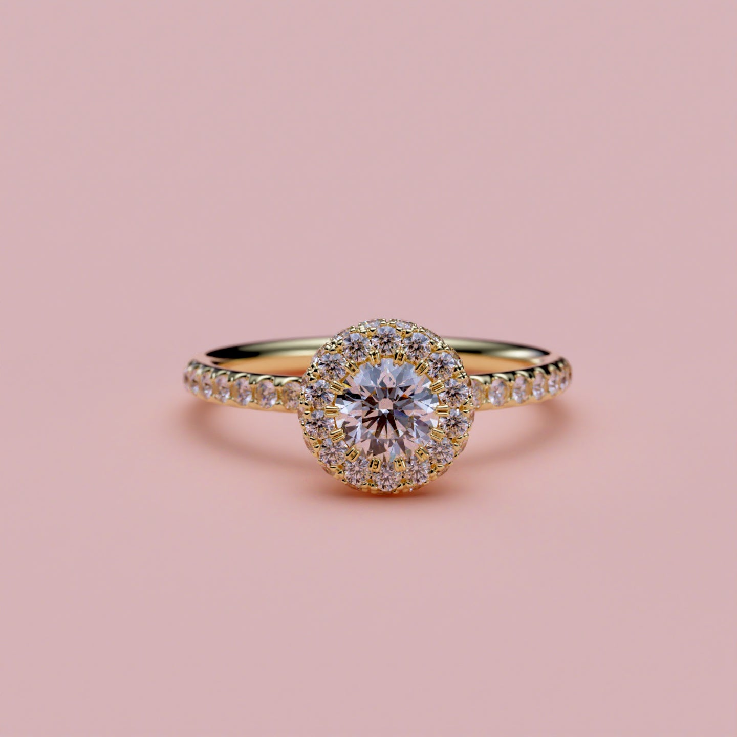 Eksklusiv Rosetring i 14 Karat Hvidguld med 0,82 ct. Brillanter