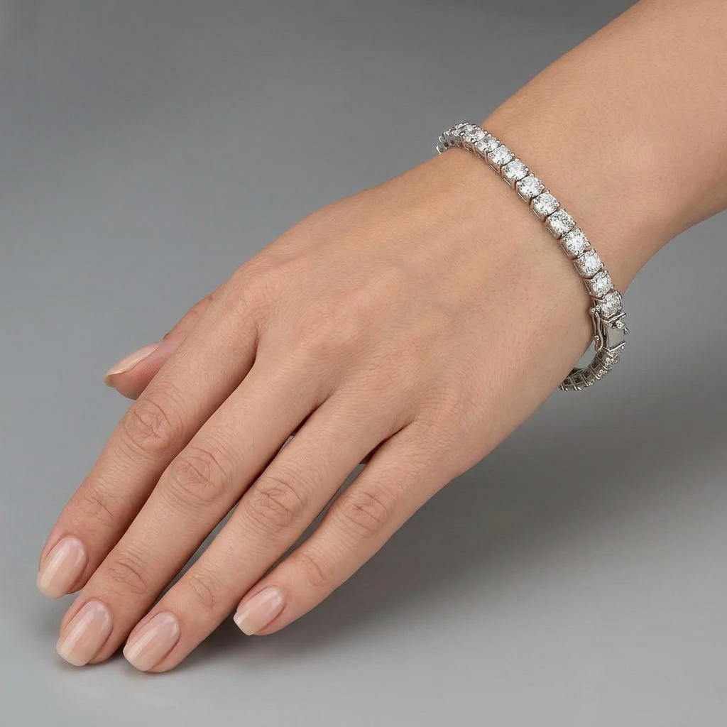 Eksklusive Tennisarmbånd i 14 Karat Hvidguld eller gulguld med Lab-grown Diamanter fra 1.0 til 18 Carat