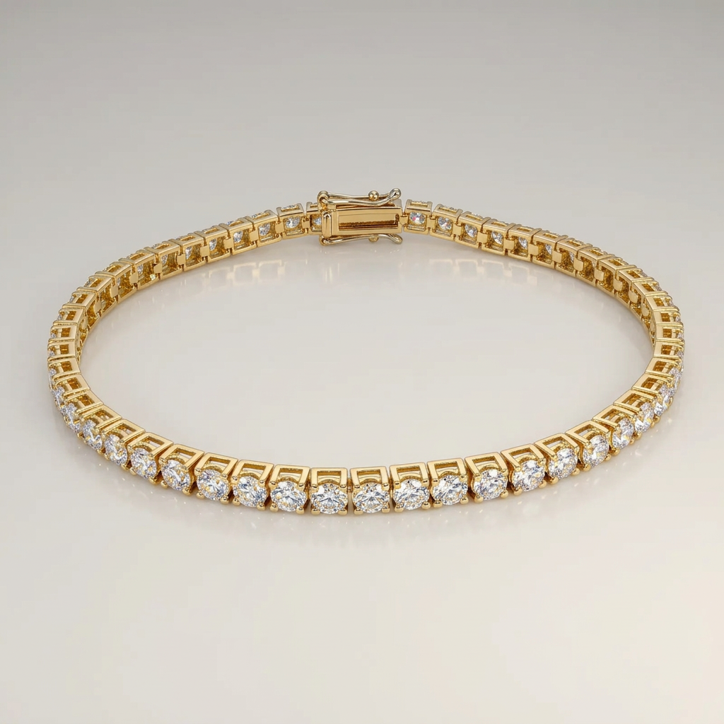 Eksklusive Tennisarmbånd i 14 Karat Hvidguld eller gulguld med Lab-grown Diamanter fra 1.0 til 18 Carat