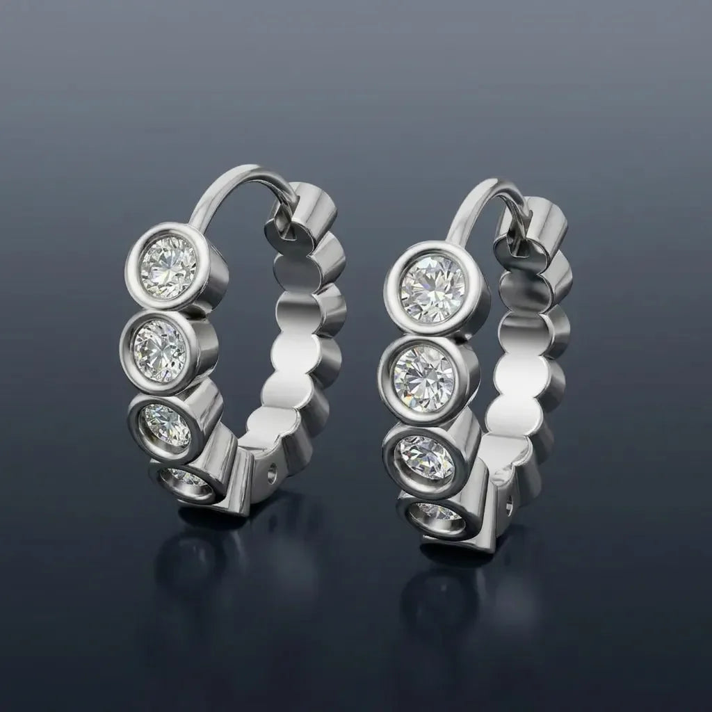 Diamant creoler 0.50 ct i 14 karat guld med F-G VS diamanter