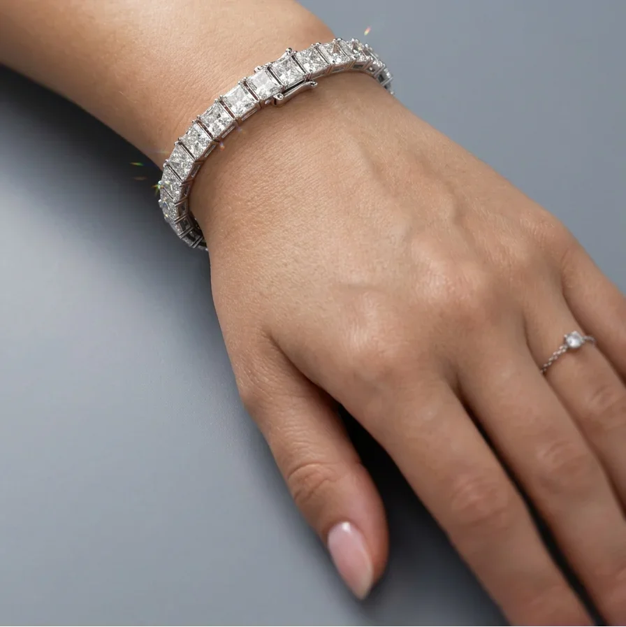 tennisarmbånd radiant lab grown diamanter på hånd model br-01